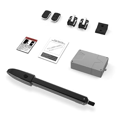 Automatic Gate Opener for Single Swing Gates up to 660lb 16ft, Heavy Duty Electric Opener Kit for Driveway Home Garden, Long-Range Remote Controls Included - Model C025-340