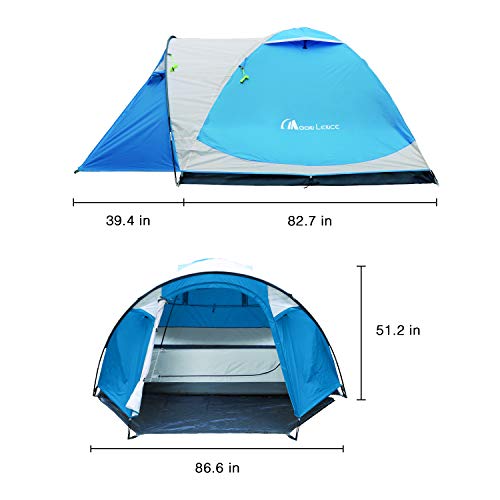 Moon Lence Outdoor Camping Tent 3 To 4 Person Tent With Screen Room Double Doors & Double Layer Waterproof Design 2000Mm #TOP5