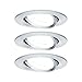 Produktbild Paulmann Einbauleuchte LED Nova rund 6,5W GU10 Alu IP23 sprühwassergeschützt 3er-Set schwenkbar