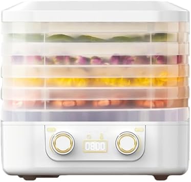 Food Dryer, Food Dryer, Vegetable Dryer, 5 Layers, Time Adjustment 24 h, Temperature Adjustment 35 - 80  C, Dry Food Maker, Electric Food Dehydrator, Dry Fruit, Additive-free, Dried Plum, Dry