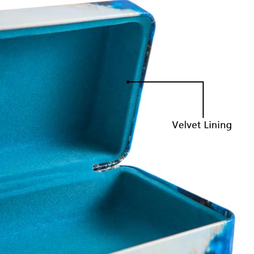 Image of TRIUMPH VISION Sunglasses Case Hard Shell Glasses Case Eyewear Eyeglasses | Sunglass Eyeglass Hard Case for Women and Men Metal PU Leather Lined Storage with Microfiber Cleaning Cloth Protection