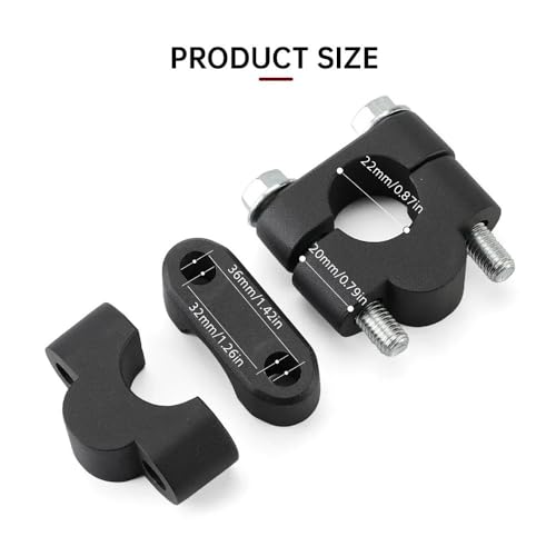 Moto Riser Guidon 22 mm contre le Mal de Dos Solution Rehausse Tout-Terrain