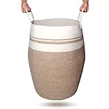 Diseño práctico: la cesta de almacenamiento con 2 asas hace que sea muy fácil de transportar. Gran capacidad para todo tipo de objetos. Perfecto para guardar juguetes y recoger la ropa sucia. Si no lo necesita durante un tiempo, puede plegarlo fácilmente y ahorrar espacio