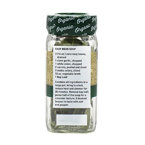The Spice Hunter California Bay Leaves, Whole, Organic, 0.14-Ounce Jar