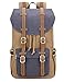 Produktbild EverVanz Damen Herren Rucksack Reise Wandern Outdoorrucksack Canvas Leder Daypacks für 15 Zoll Laptop Studenten Rucksack für Schule