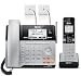 AT&T TL86103 DECT 6.0 Connect to Cell 2 Line Answering System with Caller ID/Call Waiting, 1 Corded & 1 Cordless Handset, Silver/Black