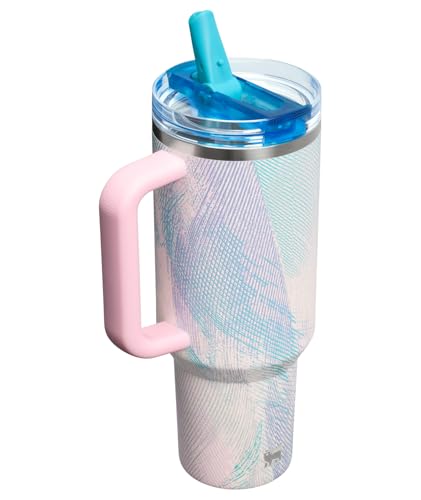 Image of STANLEY Quencher ProTour Flip Straw Tumbler with Leakproof Lid 40 oz | Built-In Straw & Handle | Cupholder Compatible for Travel | Insulated Stainless Steel Cup | BPA-Free | Sea Glass Plume