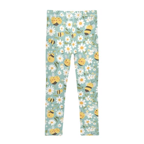 Honey Bees Daisy Kids Baby Girls Basic Leggings Casual Full Length Yoga Pants Sports2