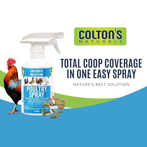 Image of Colton's Naturals Poultry Spray 32 oz - for Chickens - Helps with Mites, Lice, Fleas & Scaly Leg - Safe for Coops, Birds & Backyard Poultry