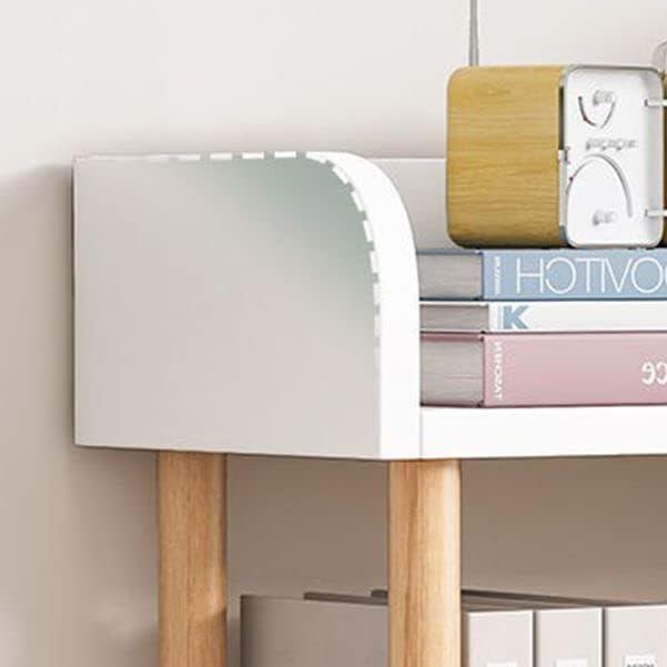 Miniatura 5 de CraftThink Estantería de 5 niveles, estantería estándar para el hogar, moderna estantería de madera con estantes rectangulares para dormitorio,