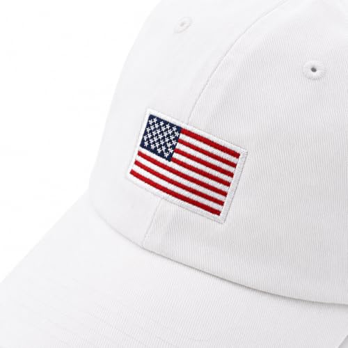 Image of USA Flag & Embroidery Premium 100% Cotton Low Profile Adjustable Baseball Dad Cap