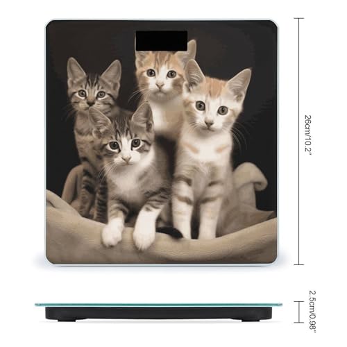 Báscula Digital de Baño GHEPSDW Kittens Family Cats miniatura 2
