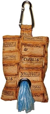 Barkertime Wine Lovers Dog Poop Bag Dispenser - Made in USA - Great Gift for Dog Owner