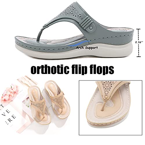 Sandali Infradito da Donna con Zeppe, Ciabatte