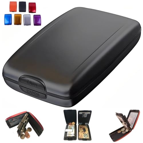 RFID Cash and Cards Wallet - 2024 New Slim Metal Wallet for Men RFID Credit Card Holder Credit Card RFID Flip Wallet Case Wallet