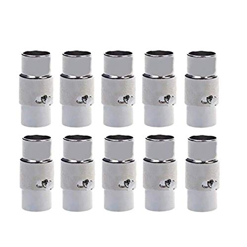 RUTICH 20sets Leather Cord End Cap/Magnetic Clasp with Locking Mechanism (Fit 3mm Cord)