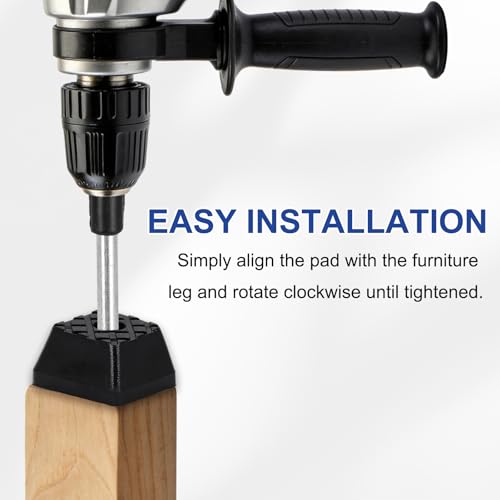 Almohadillas para muebles de rosca con tornillo inoxidable, topes de PVC antideslizantes 5