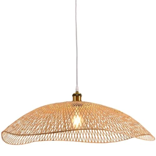 Lustre en rotin de 13,7 pouces pour une ambiance de ferme chaleureuse dans votre salon