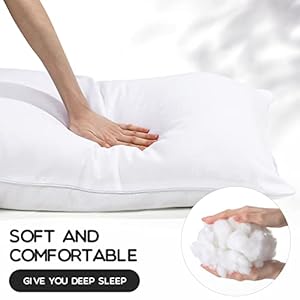 Macarrie 8 Pcs Queen Size Pillows for Sleeping Standard Size Pillows Bulk Bed Pillow Inserts Hotel Pillows Bulk for Stomach, Back and Side Sleepers Machine Washable (30 x 20 Inches) Macarrie 8 Pcs Queen Size Pillows for Sleeping Standard Size Pillows Bulk Bed Pillow Inserts Hotel Pillows Bulk for Stomach Back and Side Sleepers Machine Washable 30 x 20 Inches