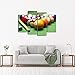 Produktbild WWWMR Leinwand Gemälde Wandkunst Hd Druck 4 Stücke Ball Bar Und Pool Billard Bilder Wohnkultur Für Wohnzimmer Modulare Rahmen-B