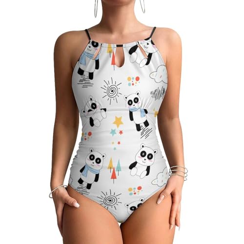 Maillot de bain une pièce panda mignon idéal pour vacances à la mer