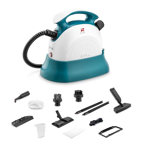 Di4 Limpiador a Vapor Brumo 1500W, 4 Bares de Presión, 1,1L de Capacidad, Autonomía 22 Minutos, 12 Accesorios para Limpieza y Desinfección sin Químicos