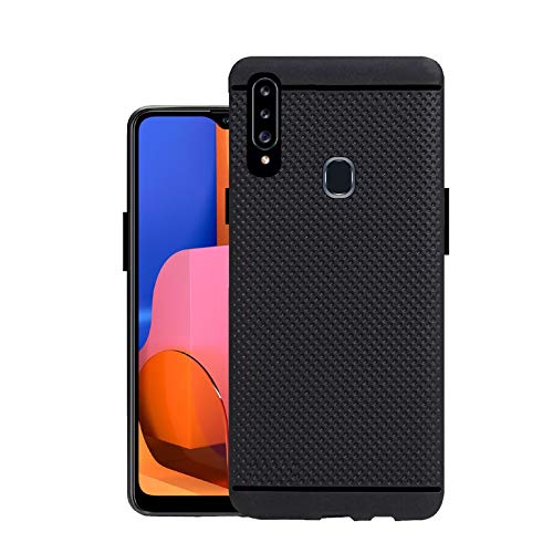 HELLO ZONE Exclusive Dotted Matte Finish Soft Rubberised Back Case Cover for Samsung Galaxy A20S - Black (B08LN31X7W) Amazon Price History, Amazon Price Tracker