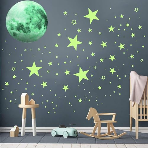 1086 Piezas Estrellas y Luna que Brillan en la Oscuridad miniatura 6