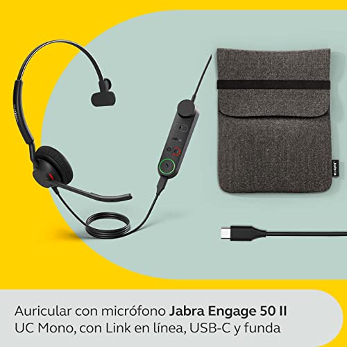 Auriculares Jabra Engage 50 II Monoaurales con cable USB-C y control de llamadas para Zoom 3