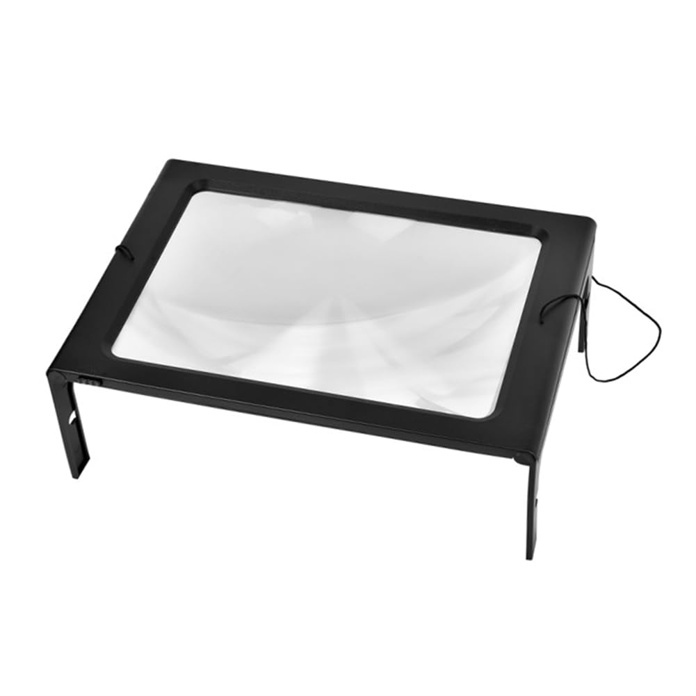 Magnifier for Reading 2.5X Large Full Page Book Magnifier with 14 LED Lights for Books Menus Newspapers Foldable Lighted Magnifier for Elder