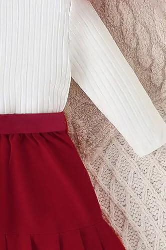 Image of Fashion Dream Girls Rib Solid Top & Skirt Set | Co-Ord Set | Casual Outfit