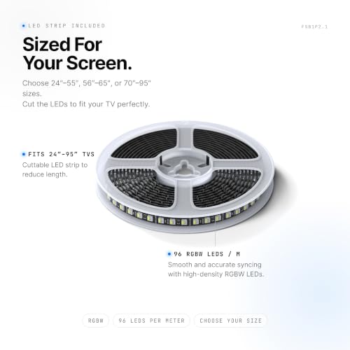Image of Fancyleds 2.1 Fancy Sync Box Streaming Media Player TV LED Synced Backlight with HDMI 2.1, 4K 120Hz, 144Hz, 8K 60Hz, VRR, ALLM, 96 RGBW LEDs Per Meter Ambient Lighting (for 24 inch to 55 inch TVs)