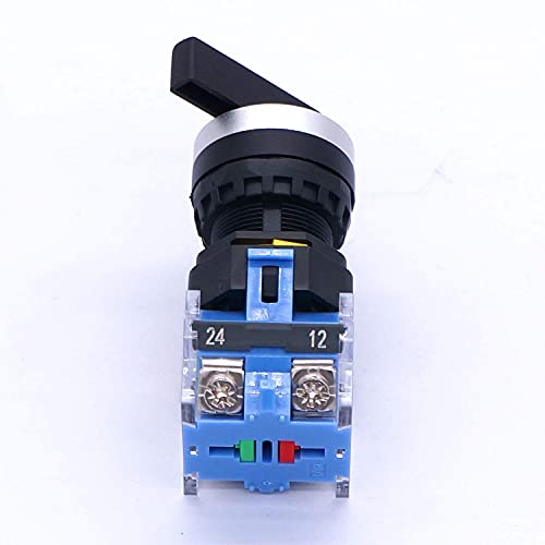 Interruptor selector giratorio de 22 mm con enclavamiento de 2 posiciones 10A 440V 3