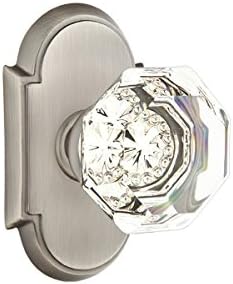 EMTEK #8 Rosette Passage Set with Old Town Clear Knob - Available in 10 Finishes - 8108OTUS15A - Pewter (US15A)