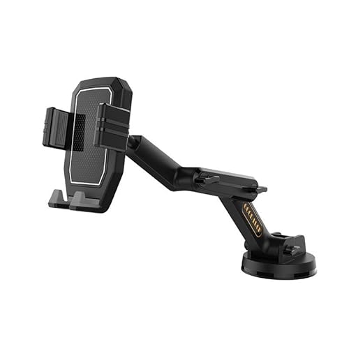 DRAGON SLAY Support robuste pour téléphone et GPS pour camion poids lourd, bras de 43 cm, ventouse de 11 cm, rotation à 360 °, mains libres pour smartphones de 7 à 11 cm de large