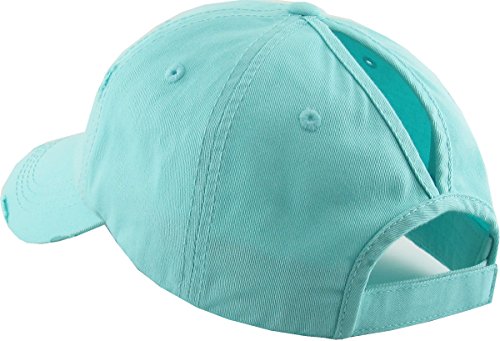 Image of Classic Plain Ponytail Messy High Bun Headwear Adjustable Cotton Trucker Mesh Glitter Hat Baseball Cap