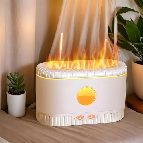 Parfum d'ambiance grand format et diffuseur d'aromathérapie flamme et brume design élégant - 4