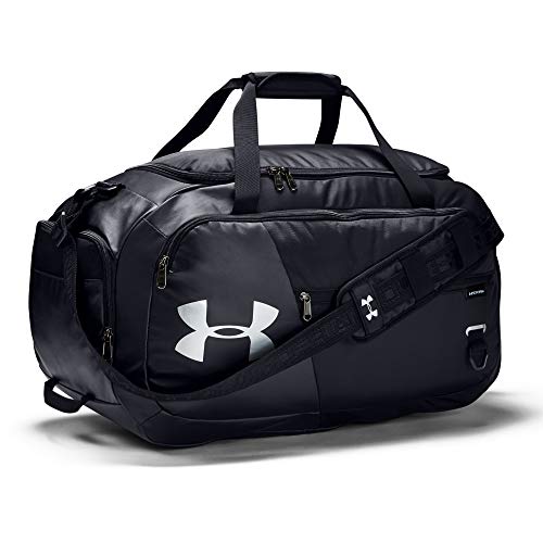 Under Armour Adult Undeniable Duffle 4.0 Gym Bag , Black (001)/Silver , Medium