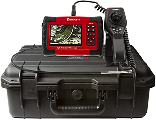 Image of Triplett BR750 High Definition Articulating Videoscope with Waterproof 6mm Camera, Joystick Controller, and 5 inch Color TFT LCD Display