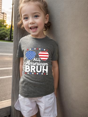 Image of Kids 4th of July Shirt USA Flag Clothes Toddler Boys Girls Children Patriotic Tee Tops 1-7 Years