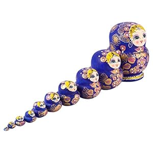 DOITOOL Matryoshka Matryoshka Matrjoschka IJscrème Russische poppen speelgoed decoratieve figuur houten figuren…