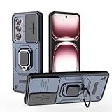 Kukoufey Compatible with Oppo Reno 12 Pro 5G Cell Phone Case,with Slide Camera Lens Cover Compatible with Oppo Reno12 Pro 5G CPH2629 Case Blue