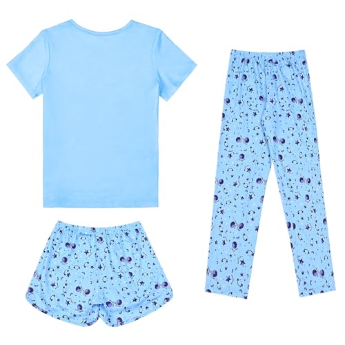 Image of Mirawise Girls 3 Pc Pajamas Sleepwear Cotton Pjs Clothes Set 4-13 Years