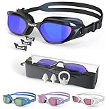 Whale Swim Goggles Adult Swim Goggles Anti Fog Swimming Goggles Wear Comfortable Polarizing Swimming Goggles For Men And Women(Black)