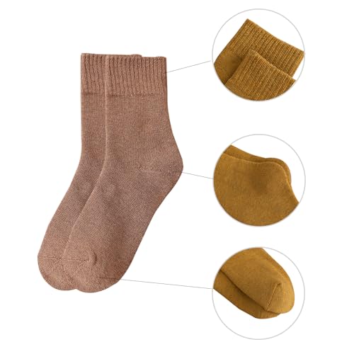 Image of Women's Fuzzy Socks 5 Pair Pack - Fluffy Cozy Warm Winter Slippers, Comfy Cabin Plush Sleep Home Soft Socks