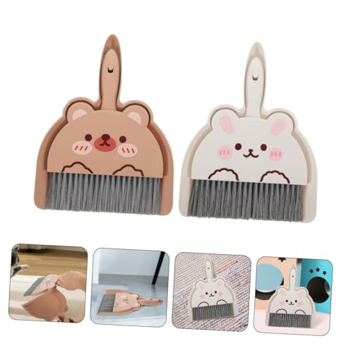 MAGICLULU 2satz Mini-besen Und Kehrschaufel-set Reinigungsbürsten Set Für Tisch Kompakt Und Tragbar Geeignet Für Tierhaare Und Schmutz Aus Langlebigen Materialien – Bild 4