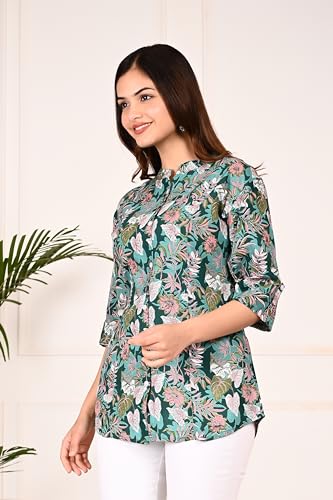 Image of FebQ Printed Shirt Style Top for Women