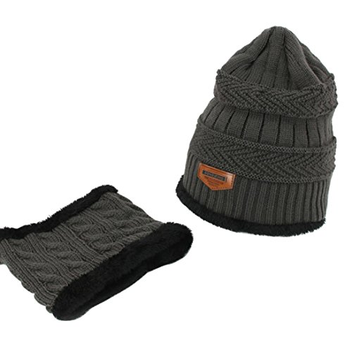 Preisvergleich Produktbild Kinder Wintermütze Winterschal Warme Schlupfmütze Hut Kapuzenschal Ballonmütze Mützen Hüte Wintermütze Schlupfmütze Junge Mädchen Kleinkinder Hüte Mützen Hasen Schirmmütze LMMVP (Dunkelgrau)