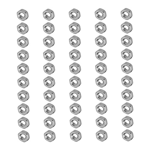 50pcs hex nuts assortmentキット、産業機械用のステンレス鋼の糸ハードウェアナットセット (m6)