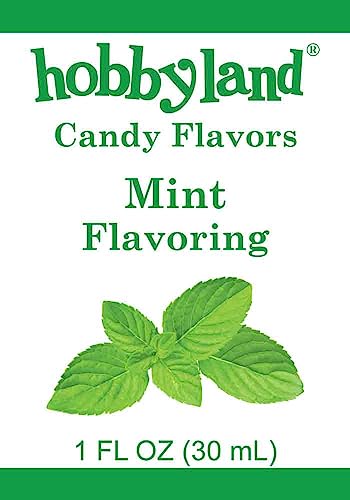 Hobbyland Candy Flavors (Mint Flavoring, 1 Fl Oz) Food Flavoring for Baking, Desserts, Drinks and Food.